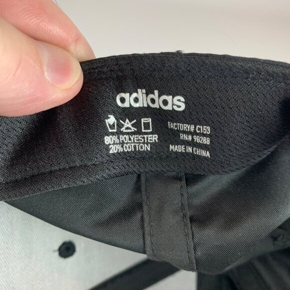 Adidas Mens Black Snapback Adjustable Hat - Picture 5 of 6